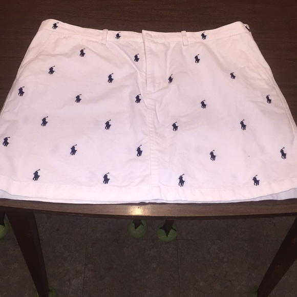 Ralph Lauren Dresses & Skirts - Ralph Lauren - white and navy blue denim skirt